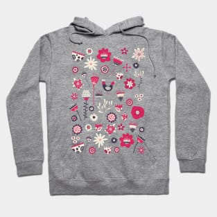 Scandi Birds and Flowers Hoodie